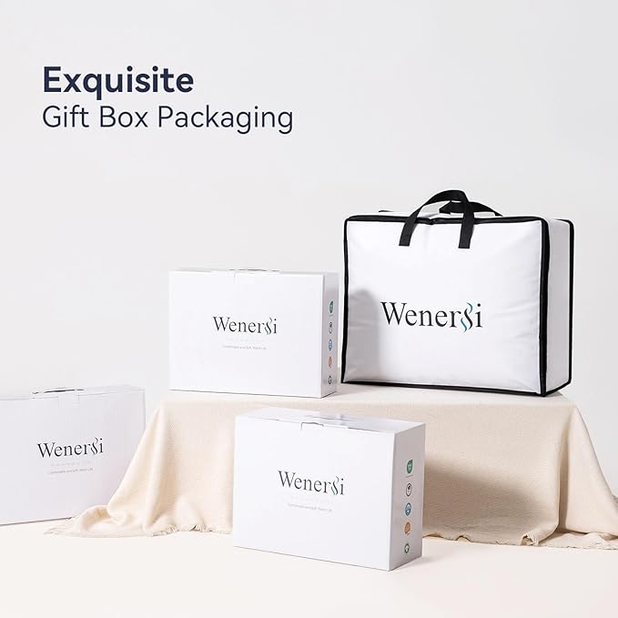 Goose Feather Down Comforter King Size,100% Organic Cotton Duvet Insert,All-Season Luxury Duvet Insert with Baffle Box Design, 750+Fill Power Hotel Collection Bedding Comforter