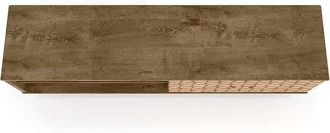 Manhattan Comfort Liberty Mid Century Modern TV Stand for Televisions up to 60 Inches, Bedroom and Living Room Entertainment Center with Storage, Shelves, and Cabinet, 63" Wide, Brown/3d Print