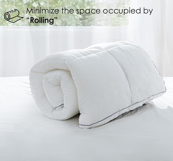 Marine Moon Queen Mattress Topper, Extra Thick Pillowtop, Cooling and Plush Mattress Pad Cover, 7D Down Alternative Fill,Soften Hard Bed