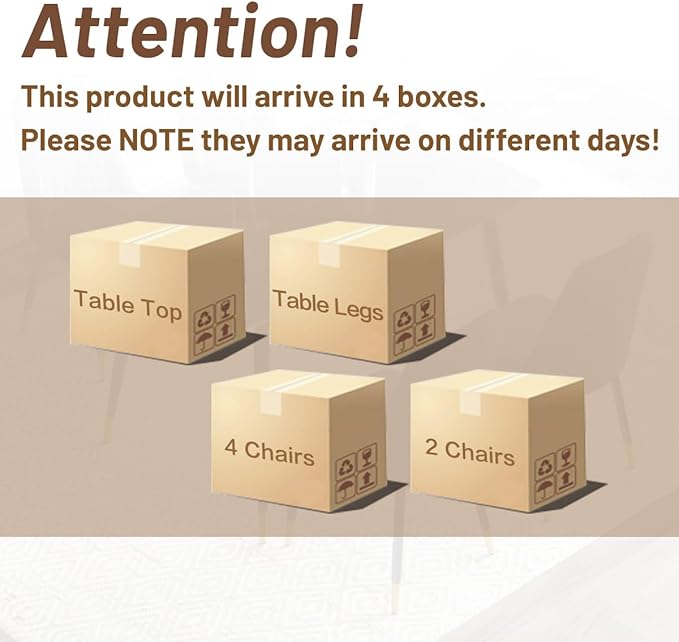 Dining Room Table Set for 6, Dinner Table Set for 6, Sintered Stone Kitchen Table Top and Modern Chairs Set of 6 for Kitchen Dining Room