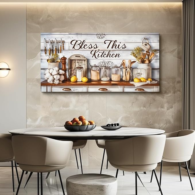 PHAOHUAXM Large Canvas Wall Art For Living Room Farmhouse Wall Decor For Bedroom Office Mural Kitchen And Restaurant Oil Painting Printed Artworks Picture Room Home Decoration Aesthetics 20"x40"