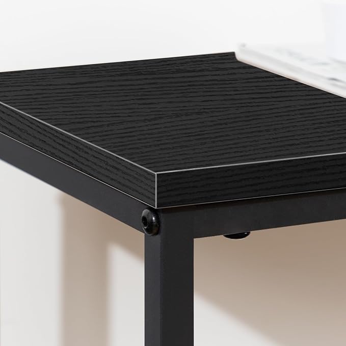 HOOBRO 2 Pack Narrow Sofa Console Table, 29.5" Small Entryway Table, Thin Display Shelf, for Hallway, Bedroom, Living Room, Foyer, Black BK75XGP201