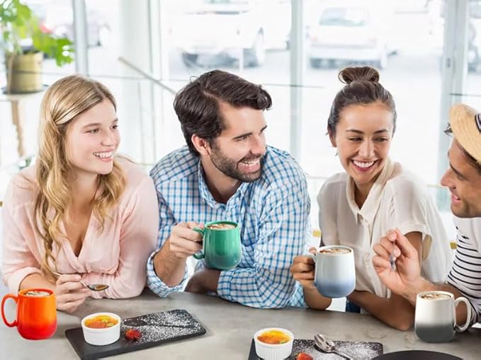 Hasense Coffee Mugs, 15 OZ Ceramic Coffee Cups With Handle, Large Mugs for Latte, Milk, Microwavable & Dishwasher Safe, Assorted Colors