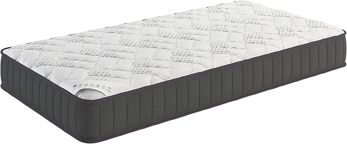 Ottomanson Twin XL 9" Hybrid Mattress - Rock Hard Feel - Made in USA - Individually Pocketed Coils & CertiPUR-US Foam - Fiberglass-Free - Bed in a Box