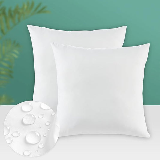 Codi Outdoor Pillow Inserts 16x16 Set of 2, Comfy Throw Pillows Waterproof for Patio Furniture