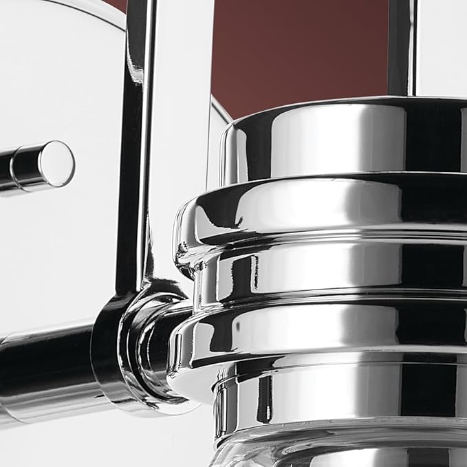 Kichler Farum 7.25" 1-Light Wall Sconce with Clear Glass in Chrome, for Fireplace, Kitchen, Bedroom, Hallway, or Vanity, (7.25" W x 9.5" H) 55153CHCLR