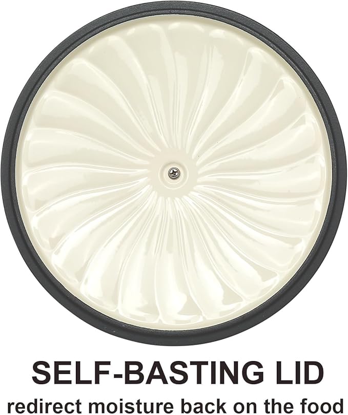 Enameled Cast Iron Dutch Oven with Lid, 3 QT Cast Iron Dutch Oven Pot, Heavy Duty Cast Iron Pot for Bread Baking, Cook, Bake, Oven Safe across All Cooktops (White,3 QT)