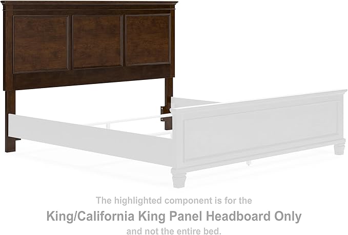 Signature Design by Ashley Danabrin Farmhouse Panel Headboard, King/California King, Dark Brown