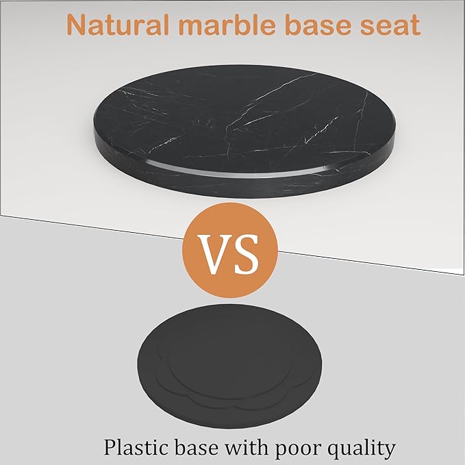 HOMEFORT Metal Coat Rack Stand,Free Standing Hat Hanger with Marble Base,Hall Tree with 12 Hooks for Hanging Hat,Clothes,Bag,Entryway Storage Organizer,Black