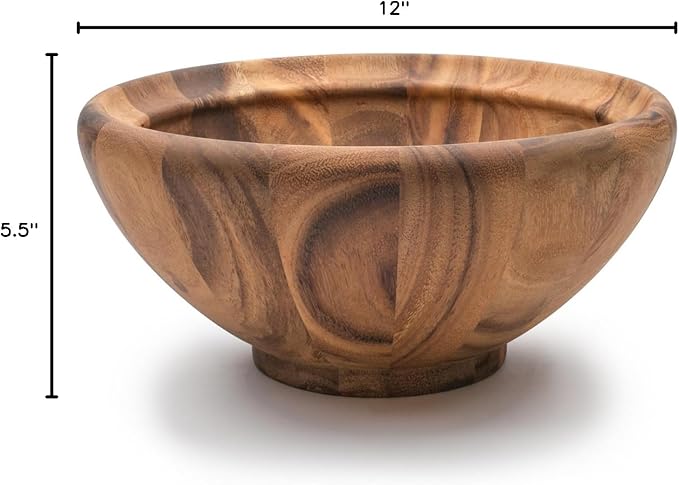 Ironwood Gourmet Large Salinas Standard Salad Bowl, Acacia Wood