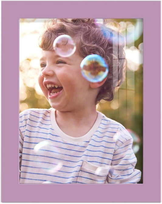 Renditions Gallery 6x8 inch Picture Frame High-end Modern Style, Made of Solid Wood and High Definition Glass Ready for Wall and Tabletop Photo Display, Violet Frame