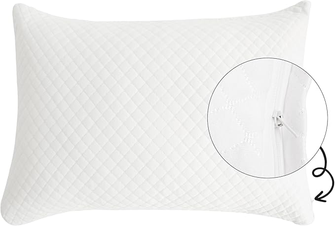 Extra Firm Pillow Standard Size 26 x 18 inch, Bed Pillow with Adjustable Insert and 1 Cooling Pillowcase, Not Only Provides Stronger Support But Aslo Comfortable