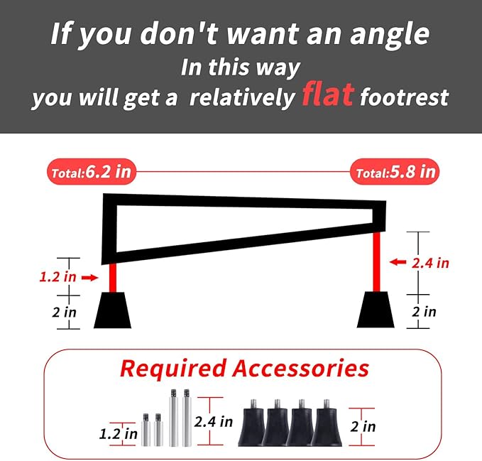 Mymyth Office Foot Rest for Under Desk at Work - Iron Adjustable Ergonomic Footrest Strong & Durable - 6 Heights Foot Stool with Memory Foam Cushion - Anti-Slip for Computer Gaming - Black