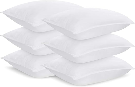 Utopia Bedding Bed Pillows for Hotel Quality Sleeping Pillows, Cooling and Supportive Pillows for Side, Back and Stomach Sleepers (White, Queen (Pack of 6))