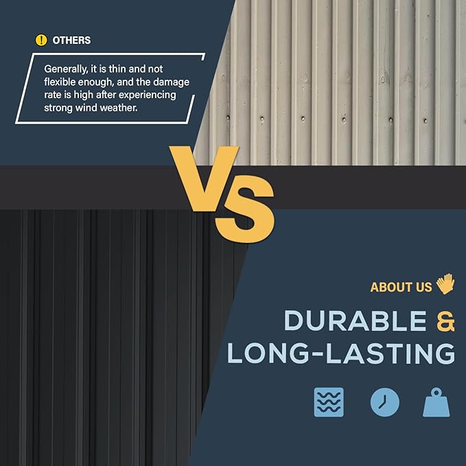 AECOJOY 12' x 10' Outdoor Storage Shed, Dark Grey Large 10x12 Sheds & Outdoor Storage Clearance with Lockable Doors, Utility and Tool Storage Garden Shed Backyard, Patio and Outside use