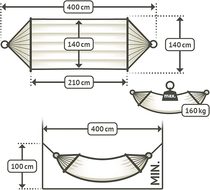 LA SIESTA® Alabama Avocado - Weather-Resistant Quilted Spreader Bar Hammock Size King