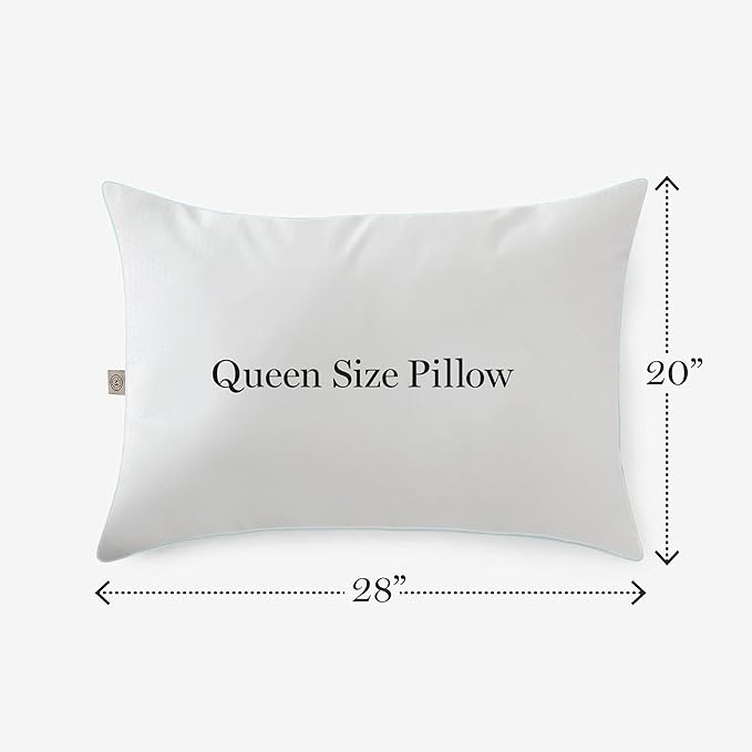 MARTHA STEWART Bed Pillow, Standard, White 2 Count