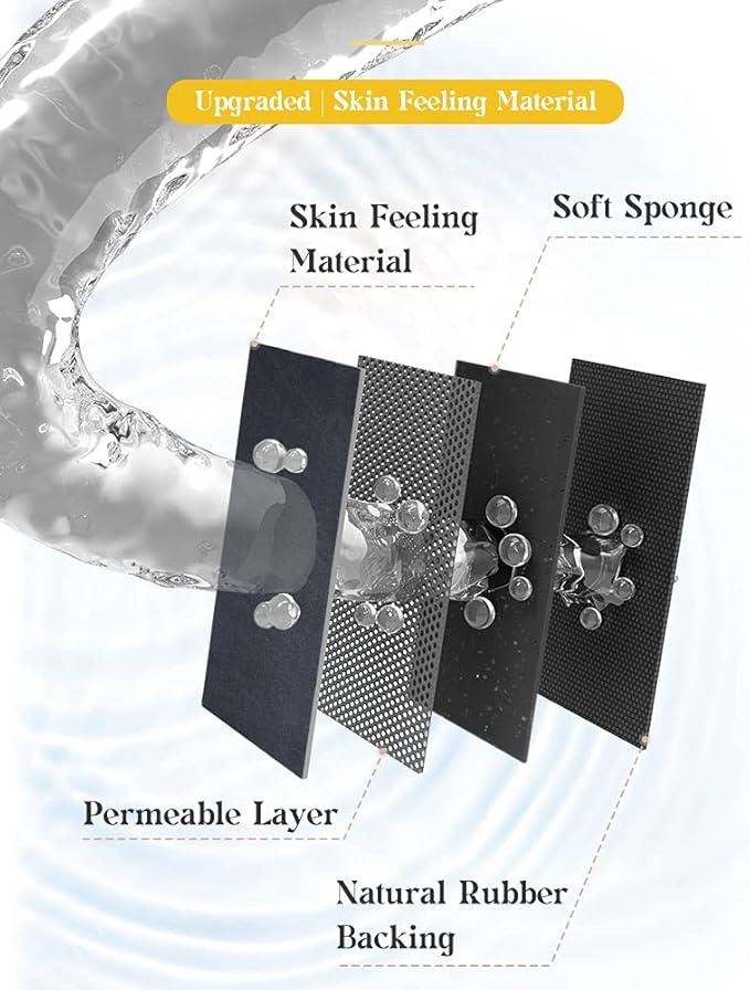 MontVoo -Bath Mat Rug-Rubber Backing Non Slip Quick Dry Absorbent Thin Bathroom Rugs Fit Under Door-Faux Suede Surface Bathroom Floor Mats-Shower Rug for in Front of Bathtub Shower Navy 20"x32"