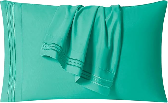 Clara Clark Bed Sheets, Premier 1800 Series 4 Piece Bed Sheet Set, Deep Pocket, Wrinkle, Fade, Stain Resistant, Luxury Soft Bedding Sheets & Pillowcases, Twin, Mint Green