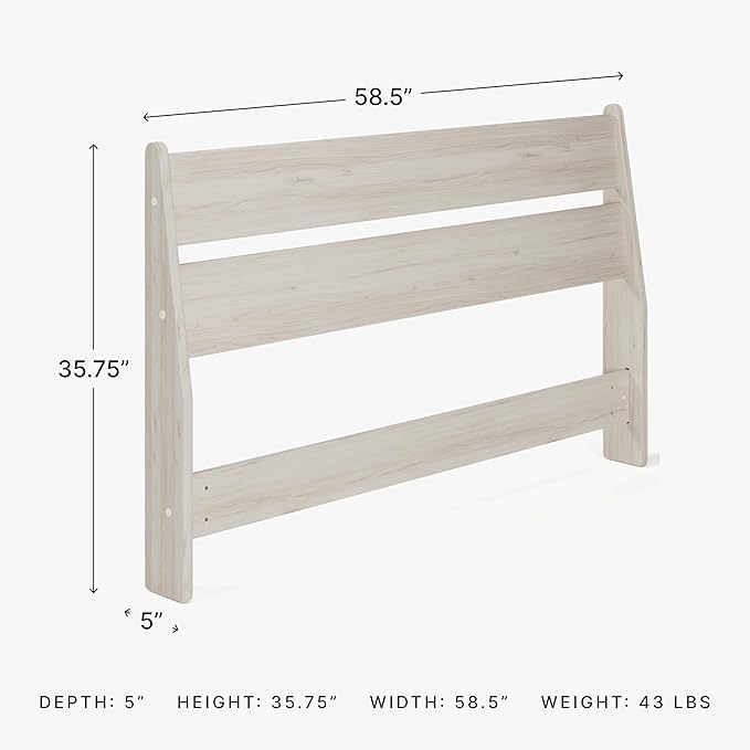 Signature Design by Ashley Socalle Modern Open Slat Full Headboard, Natural Beige