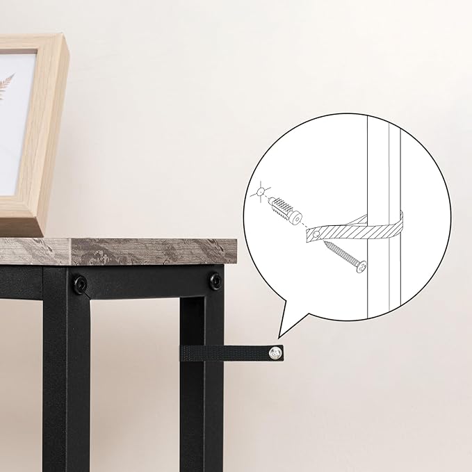 HOOBRO 2 Pack Narrow Sofa Console Table, 29.5" Small Entryway Table, Thin Display Shelf, for Hallway, Bedroom, Living Room, Foyer, Greige and Black BG75XGP201