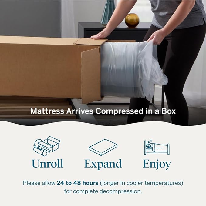 LUCID 10 Inch Memory Foam Mattress - Plush Feel - Infused with Bamboo Charcoal and Gel - Bed in a Box - Temperature Regulating - Pressure Relief - Breathable - California King Size