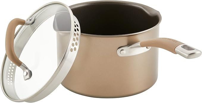 Circulon Premier Professional Hard Anodized Nonstick Cookware Induction Pots and Pans Set, 8 Piece - Bronze