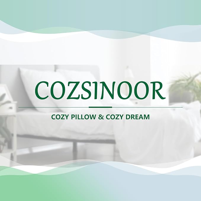 COZSINOOR King Size Bed Pillows Set of 2 - Microfiber Fill Down Alternative Cooling - Hotel Specially Designed for Side, Back & Stomach Sleepers, Providing Breathable and Skin-Friendly Comfort