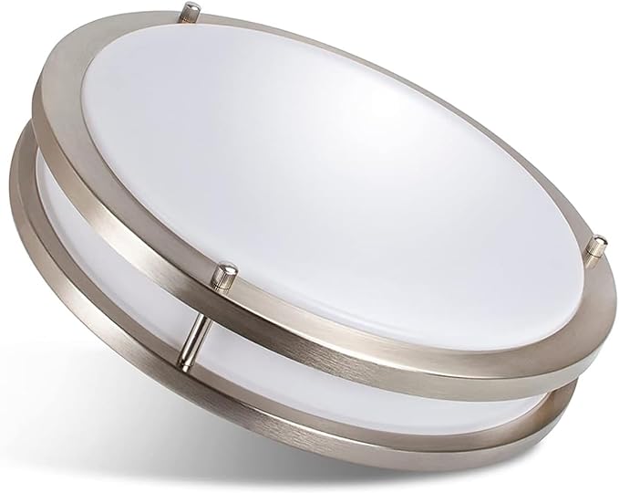 36W Dimmable LED Ceiling Light Fixture, 12in Flush Mount Light Fixture, Ceiling Lamp for Bedroom, Kitchen, Bathroom, Hallway, Super Bright 3600 Lumens, 3000K Warm White