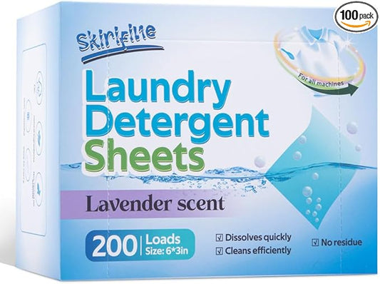 Lavender Laundry Detergent Sheets - 100 Eco-Friendly Laundry Sheets - Compact, Lightweight, and Travel-Ready - Powerful Cleaning & Long-Lasting Freshness