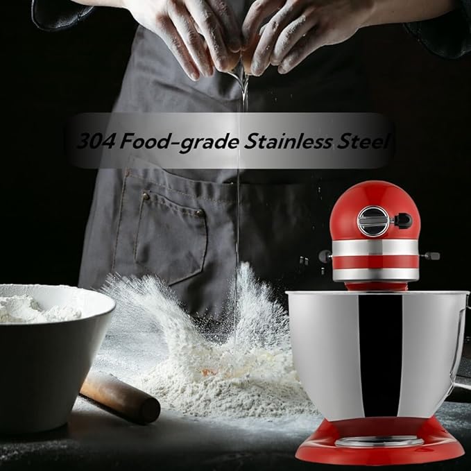 5 Quart Stainless Steel Mixer Bowl Compatible with KitchenAid 4.5 & 5 QT Tilt-Head Stand Mixers, Durable KitchenAid Replacement Bowl, Mixer Accessories for Baking & Cooking