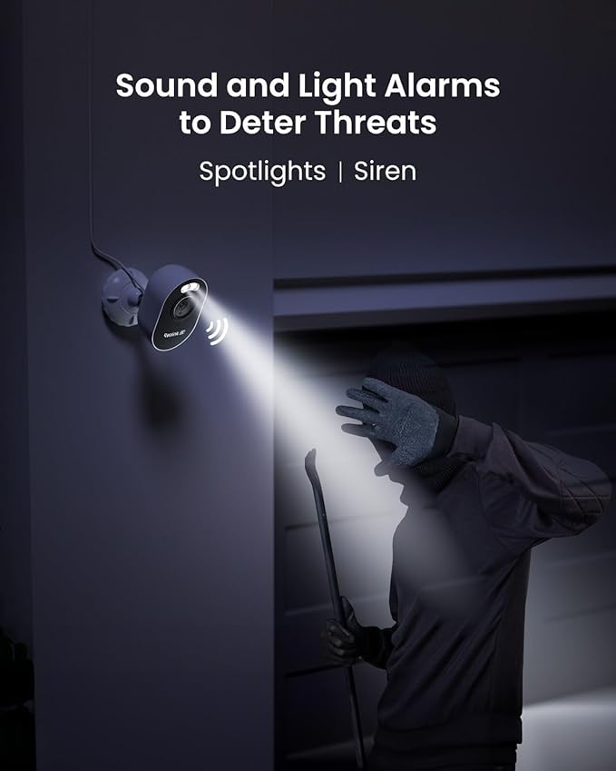 REOLINK 4K Outdoor Security Camera, 2.4/5GHz Wi-Fi 6, AI Detection, Spotlight Color Night Vision, 24/7 Recording, No Monthly Fees, Corded Wireless WiFi Security Camera, Weatherproof, Lumus Pro