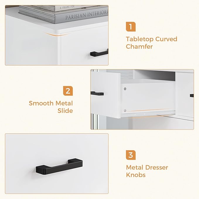 Hasuit Tall Dresser for Bedroom, White Large Chest of Drawers, 55.6'' High Dressers with 7 Drawers, Modern Wooden Vertical Storage Clothes Closet Organizer