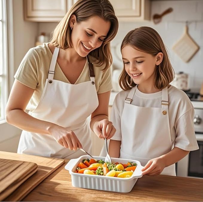 Small Baking Dish, 9x5 inch Casserole Dishes for Oven, 30 Oz Ceramic Baking Pans with Double Handles for Roasting, Lasagna, Pie, Gratin, Set of 2