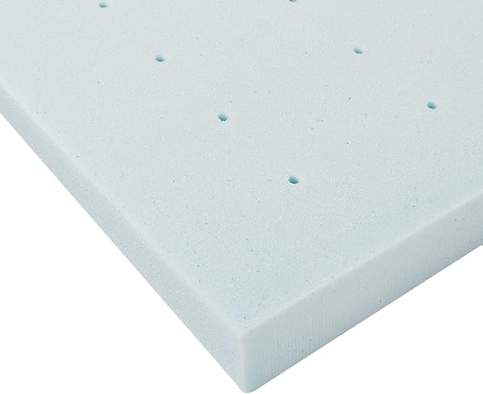 LUCID 3 Inch Mattress Topper Full XL - Gel Infused Memory Foam – Memory Foam Mattress Topper Full – Ventilated Design – CertiPur Certified