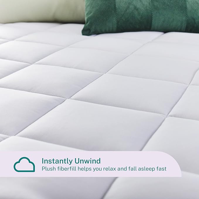 Sleep Innovations Dual Layer 4 Inch Memory Foam Mattress Topper, Twin Size, Ultra Soft Support, 3 Inch Cooling Gel Memory Foam Plus 1 Inch Fluffy Pillow Top Cover