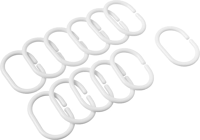 Amazon Basics 8-Gauge PEVA Shower Curtain or Liner with Mesh Storage Pockets - 72" x 72", Clear