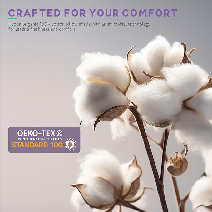 White Goose Down Pillow - Luxury Hotel Bed Pillow with Natural 1000+ Fill Power, Natural Goose Feather Pillow for Sleeping, 600 Thread Count Cotton Shell, Queen Size- Soft, 1 Pack