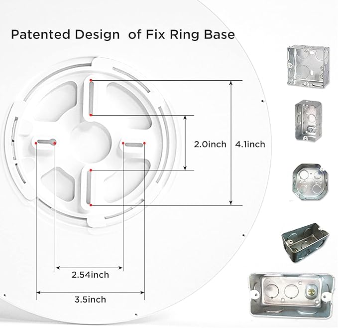 TALOYA 15.8inch Dimmable LED Flush Mount Ceiling Light, 24W 3000K/4000K/6500K 3 CCT in One, White Ultra Thin Low Profile Flush Mount LED Ceiling Light for Home, Bedroom, Kitchen