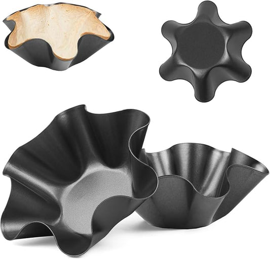 RUVINCE taco bowl shell maker: Nonstick 4-Pack Tortilla Bowl Maker - Craft Perfect Taco Bowls & Salad Shells for Home Cooking & Entertaining