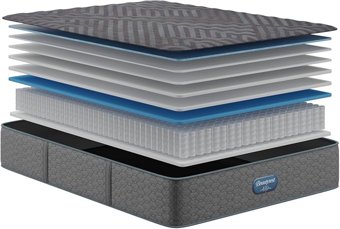 Beautyrest Days End Extra Firm 13.25" Mattress - Queen - Cooling Tech, Supportive Durable Pocketed Coils, Pressure Relief, Motion Separation; 100 Night Sleep Trial and 10 Year Warranty