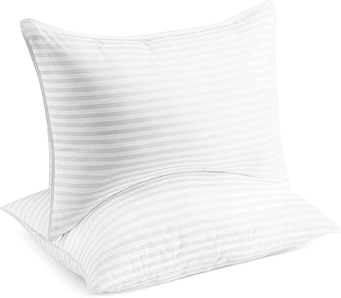 Beckham Hotel Collection Bed Pillows Standard/Queen Size Set of 2 - Original Down Alternative Pillow for Sleeping - Bedding for Back, Stomach or Side Sleepers