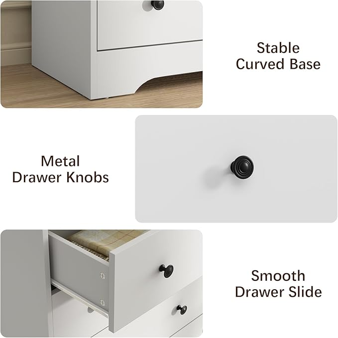 LYNSOM Modern 9 Drawer Dresser, 55.1" Wide Dressers & Chests of Drawers with Large Capacity Storage, Mid Century White Dresser for Bedroom, Hallway, White