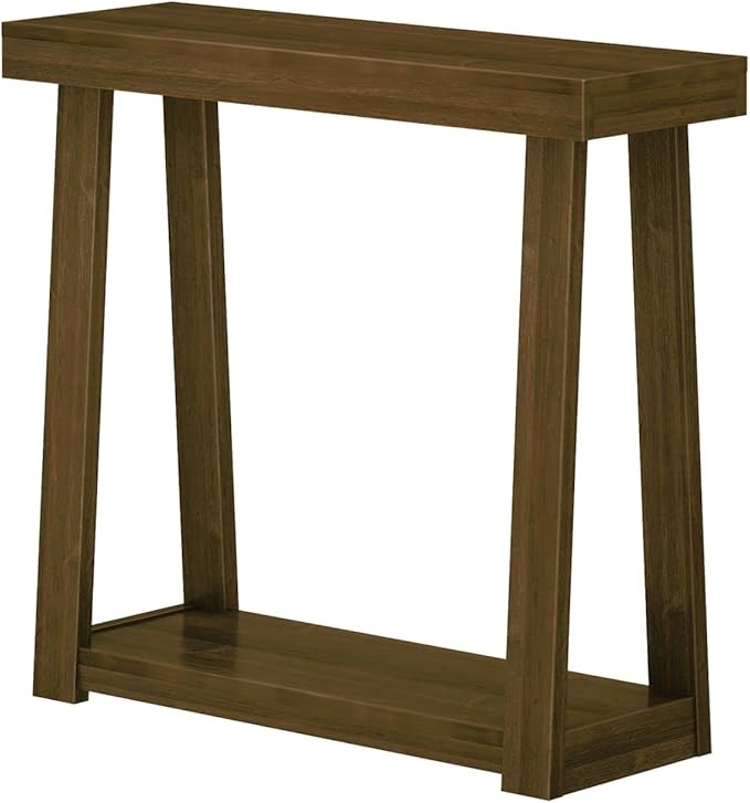 Plank+Beam Solid Wood Console Table with Storage, 36 Inch, Sofa Table with Shelf, Narrow Entryway Table for Hallway, Behind The Couch, Living Room, Foyer, Easy Assembly, Walnut