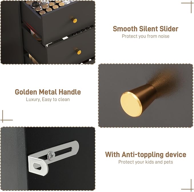 Large Vanity Desk w/60000-color LED Lights,Tempered Glass Top,Outlet,62inch Black Makeup Vanity Table w/ 3 Lights Mode Mirror & Lights,9 Drawers,2 RGB Cabinet,LED Dressing Table for Women