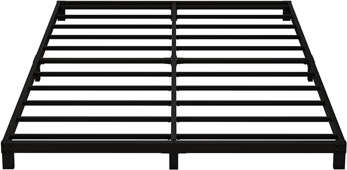 5 Inch Low California King Bed Frames Heavy Duty Metal Platform, No Box Spring Needed, Easy Assembly Mattress Foundation, No Noise, Black