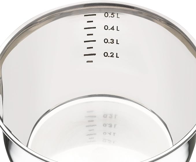 Stainless Steel Saucepan with Clad Bottom, 16-Ounce,Silver