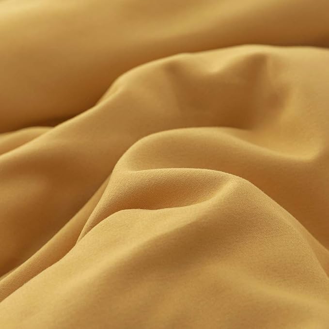 Cottonight Mustard Yellow Comforter Sets Queen Dark Yellow Comforter Full Lightweight Cozy Mustard Bedding Comforter Sets Ginger Yellow Blanket Quilts Soft Comfy for Women Men Adults Teens