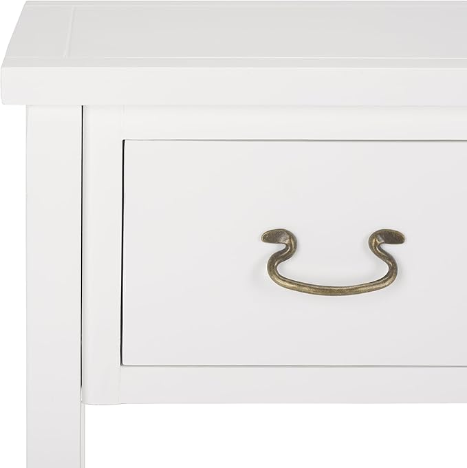 SAFAVIEH Home Collection Cindy Farmhouse White 3-Drawer Console Table