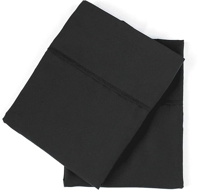 PeachSkinSheets Night Sweats: The Original 1500tc Soft King Pillowcase Set Midnight Black